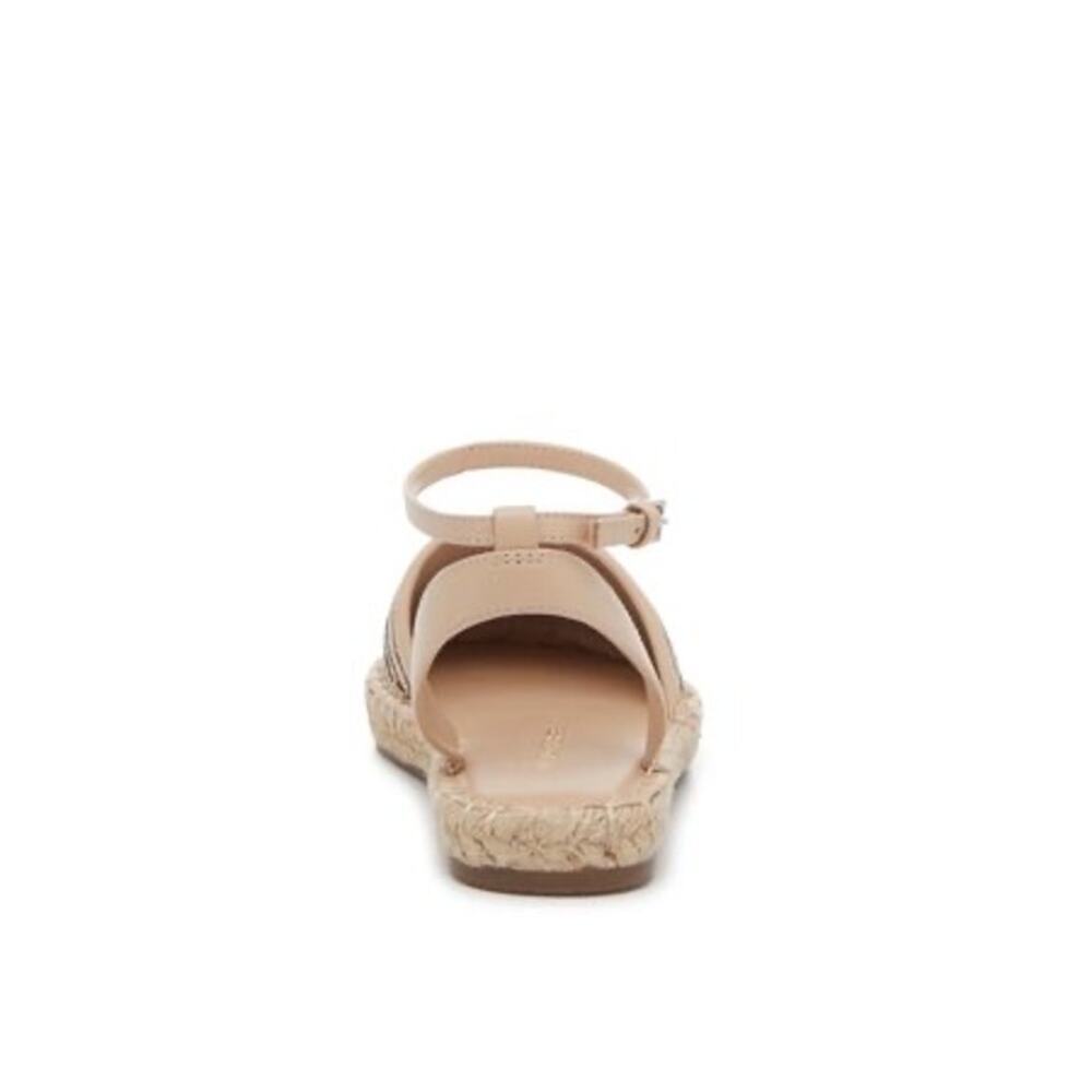 NWT Marc Fisher Bessie Espadrille Flat Black Beige Stripe Size 9 - Picture 2 of 11